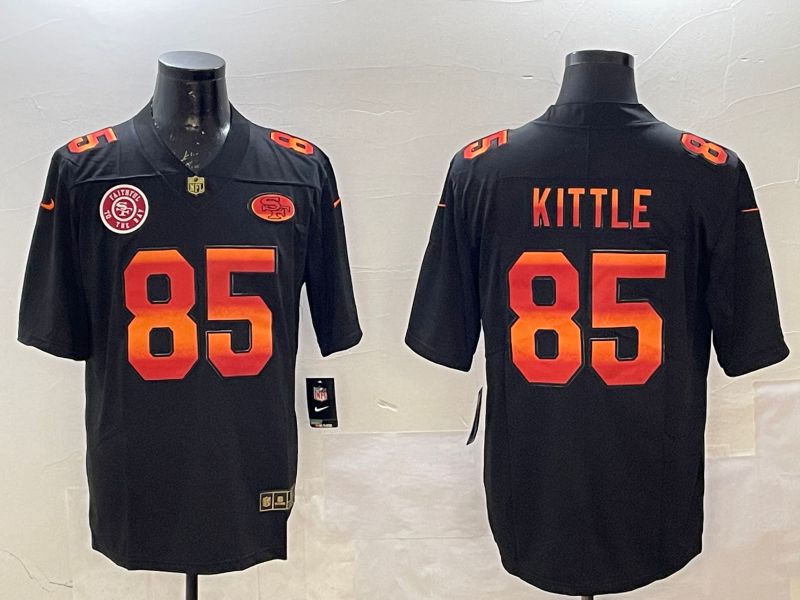 Men San Francisco 49ers #85 Kittle Black Fashion 2025 Nike Limited NFL Jersey style 4->san francisco 49ers->NFL Jersey